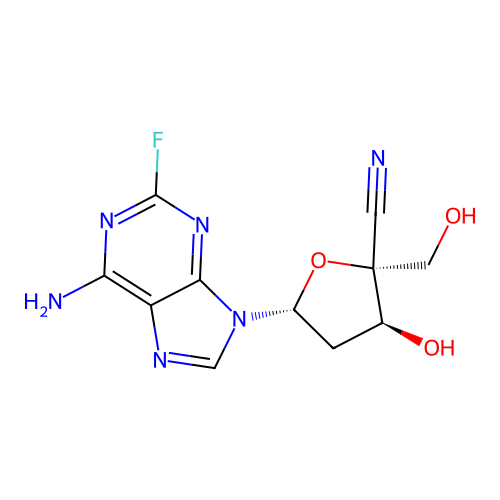 4'-C-cyano-2'-deoxy-2-fluoroadenosine structure