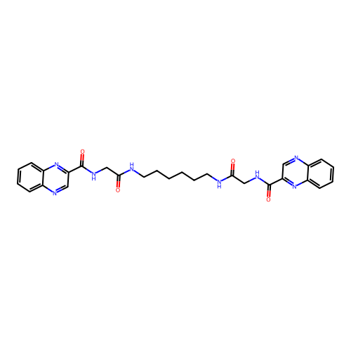 N.N'-Bis-<N-chinoxalin-2-yl-carbonyl-glycyl>-1.3-diamino-propan structure
