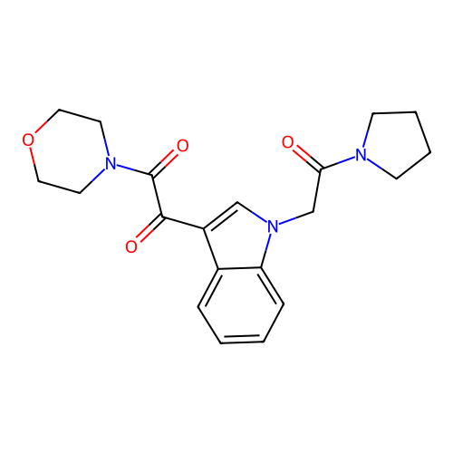 1-Morpholin-4-yl-2-[1-(2-oxo-2-pyrrolidin-1-ylethyl)indol-3-yl]ethane-1,2-dione structure