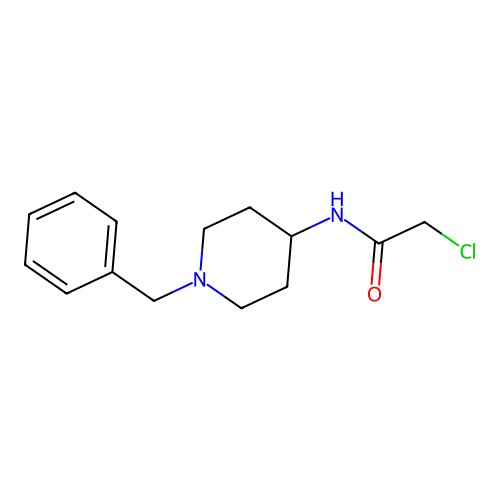 N-(1-benzylpiperidin-4-yl)-2-chloroacetamide structure