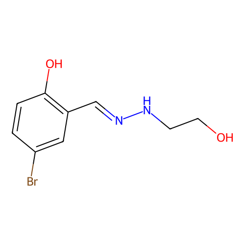 4-Bromo-2-[(2-hydroxyethylhydrazinylidene)methyl]phenol structure