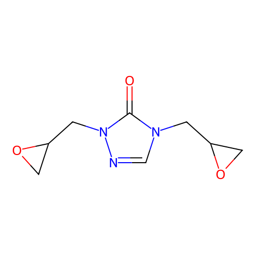 2,4-Dihydro-2,4-bis(2-oxiranylmethyl)-3H-1,2,4-triazol-3-one structure