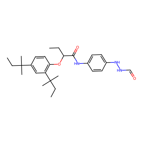 Butanamide, 2-(2,4-bis(1,1-dimethylpropyl)phenoxy)-N-(4-(2-formylhydrazino)phenyl)- structure