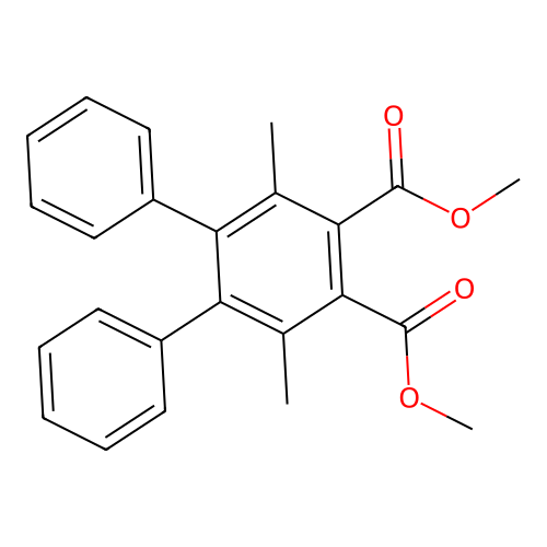 Dimethyl 3,6-dimethyl-4,5-diphenylbenzene-1,2-dicarboxylate structure