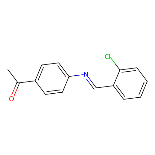 N-(2-Chlorobenzylidene)-4-acetylaniline structure