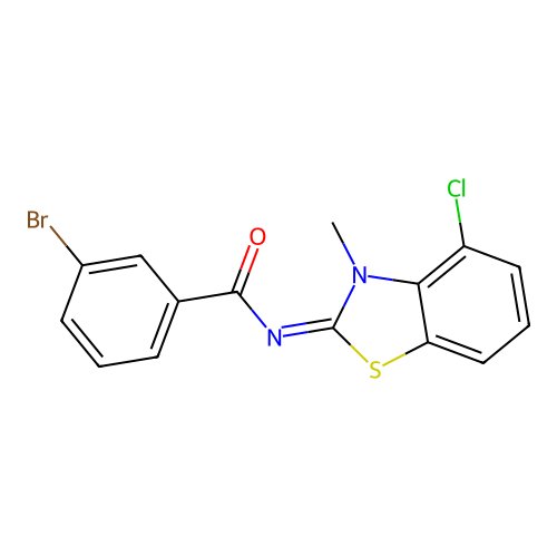 (E)-3-bromo-N-(4-chloro-3-methylbenzo[d]thiazol-2(3H)-ylidene)benzamide structure