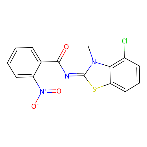 (Z)-N-(4-chloro-3-methylbenzo[d]thiazol-2(3H)-ylidene)-2-nitrobenzamide structure