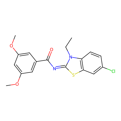 (E)-N-(6-chloro-3-ethylbenzo[d]thiazol-2(3H)-ylidene)-3,5-dimethoxybenzamide structure