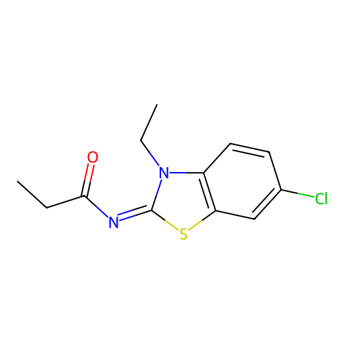 (E)-N-(6-chloro-3-ethylbenzo[d]thiazol-2(3H)-ylidene)propionamide structure