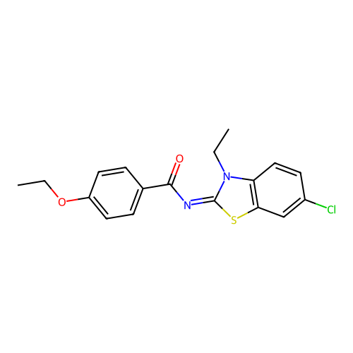 (E)-N-(6-chloro-3-ethylbenzo[d]thiazol-2(3H)-ylidene)-4-ethoxybenzamide structure