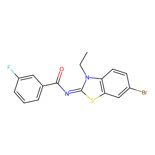 (E)-N-(6-bromo-3-ethylbenzo[d]thiazol-2(3H)-ylidene)-3-fluorobenzamide structure