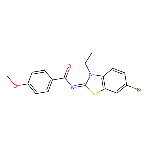 (E)-N-(6-bromo-3-ethylbenzo[d]thiazol-2(3H)-ylidene)-4-methoxybenzamide structure