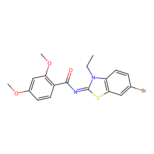 (E)-N-(6-bromo-3-ethylbenzo[d]thiazol-2(3H)-ylidene)-2,4-dimethoxybenzamide structure