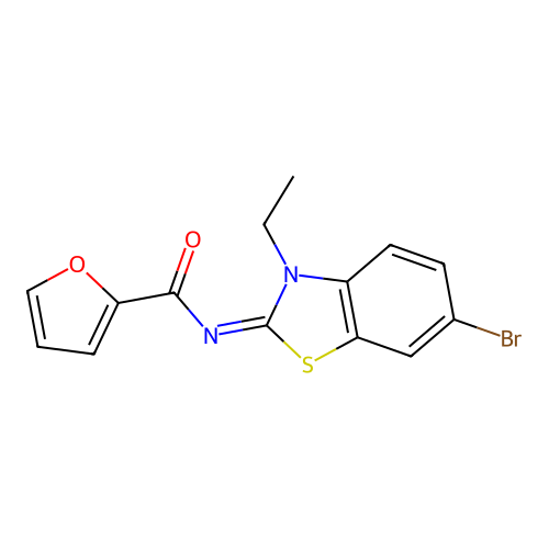 (E)-N-(6-bromo-3-ethylbenzo[d]thiazol-2(3H)-ylidene)furan-2-carboxamide structure