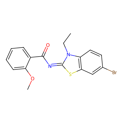 (E)-N-(6-bromo-3-ethylbenzo[d]thiazol-2(3H)-ylidene)-2-methoxybenzamide structure