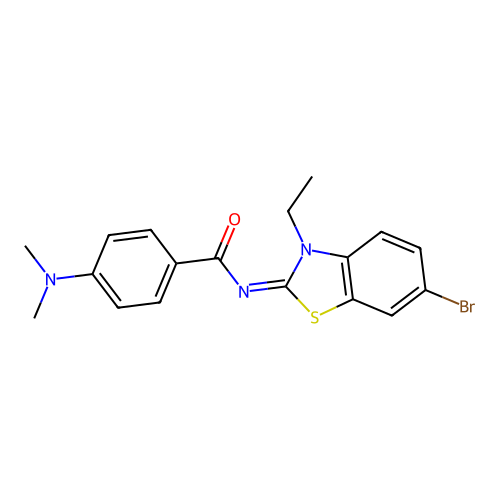 (E)-N-(6-bromo-3-ethylbenzo[d]thiazol-2(3H)-ylidene)-4-(dimethylamino)benzamide structure
