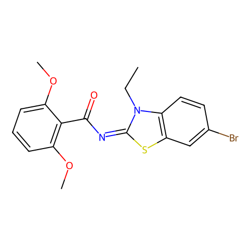 (E)-N-(6-bromo-3-ethylbenzo[d]thiazol-2(3H)-ylidene)-2,6-dimethoxybenzamide structure