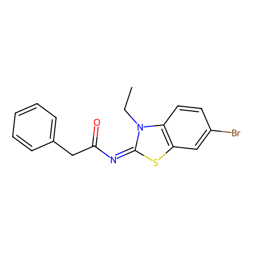 (E)-N-(6-bromo-3-ethylbenzo[d]thiazol-2(3H)-ylidene)-2-phenylacetamide structure