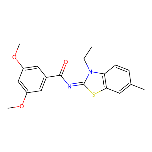 (E)-N-(3-ethyl-6-methylbenzo[d]thiazol-2(3H)-ylidene)-3,5-dimethoxybenzamide structure