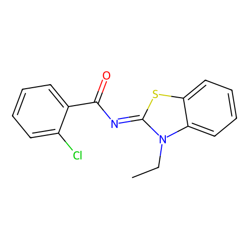 (E)-2-chloro-N-(3-ethylbenzo[d]thiazol-2(3H)-ylidene)benzamide structure