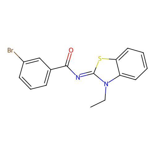 (E)-3-bromo-N-(3-ethylbenzo[d]thiazol-2(3H)-ylidene)benzamide structure