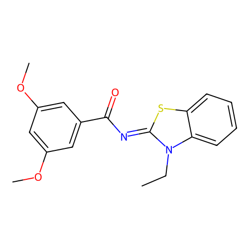 (E)-N-(3-ethylbenzo[d]thiazol-2(3H)-ylidene)-3,5-dimethoxybenzamide structure