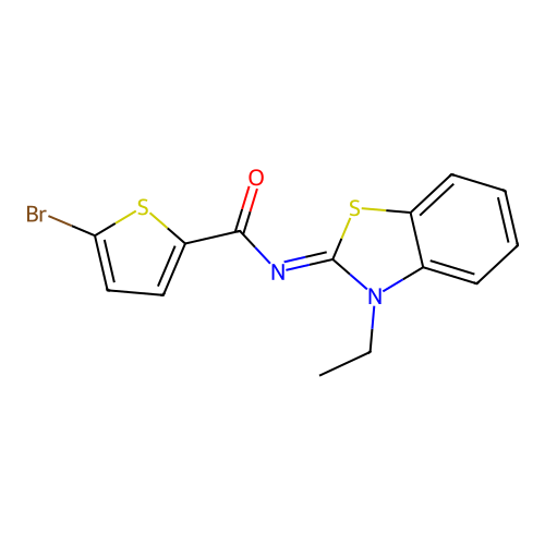 (E)-5-bromo-N-(3-ethylbenzo[d]thiazol-2(3H)-ylidene)thiophene-2-carboxamide structure