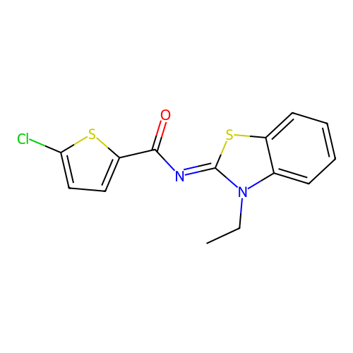(E)-5-chloro-N-(3-ethylbenzo[d]thiazol-2(3H)-ylidene)thiophene-2-carboxamide structure