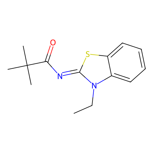 (E)-N-(3-ethylbenzo[d]thiazol-2(3H)-ylidene)pivalamide structure