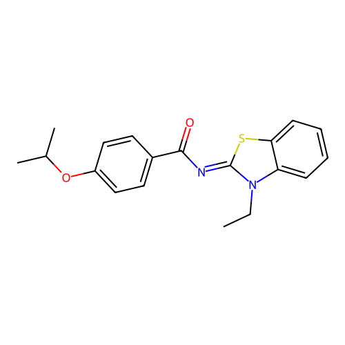 (E)-N-(3-ethylbenzo[d]thiazol-2(3H)-ylidene)-4-isopropoxybenzamide structure
