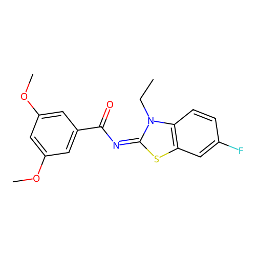 (E)-N-(3-ethyl-6-fluorobenzo[d]thiazol-2(3H)-ylidene)-3,5-dimethoxybenzamide structure
