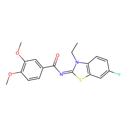 (E)-N-(3-ethyl-6-fluorobenzo[d]thiazol-2(3H)-ylidene)-3,4-dimethoxybenzamide structure