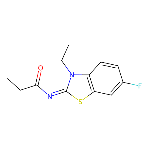 (E)-N-(3-ethyl-6-fluorobenzo[d]thiazol-2(3H)-ylidene)propionamide structure