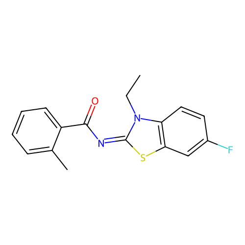 (E)-N-(3-ethyl-6-fluorobenzo[d]thiazol-2(3H)-ylidene)-2-methylbenzamide structure