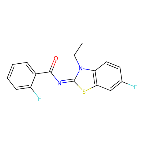 (E)-N-(3-ethyl-6-fluorobenzo[d]thiazol-2(3H)-ylidene)-2-fluorobenzamide structure