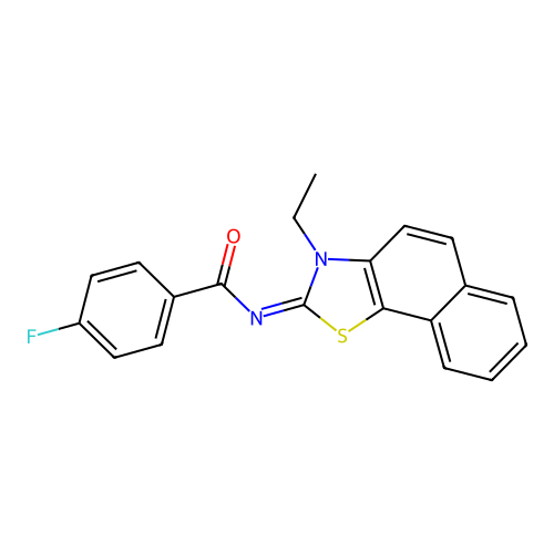 (E)-N-(3-ethylnaphtho[2,1-d]thiazol-2(3H)-ylidene)-4-fluorobenzamide structure