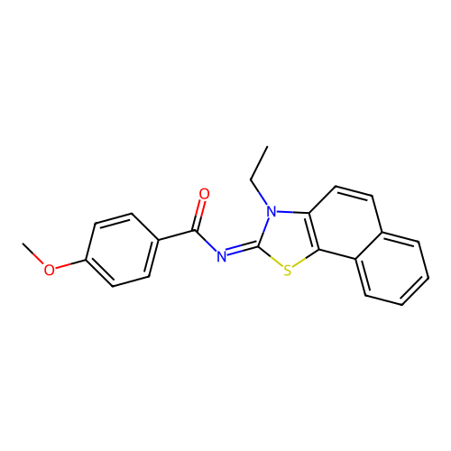(E)-N-(3-ethylnaphtho[2,1-d]thiazol-2(3H)-ylidene)-4-methoxybenzamide structure