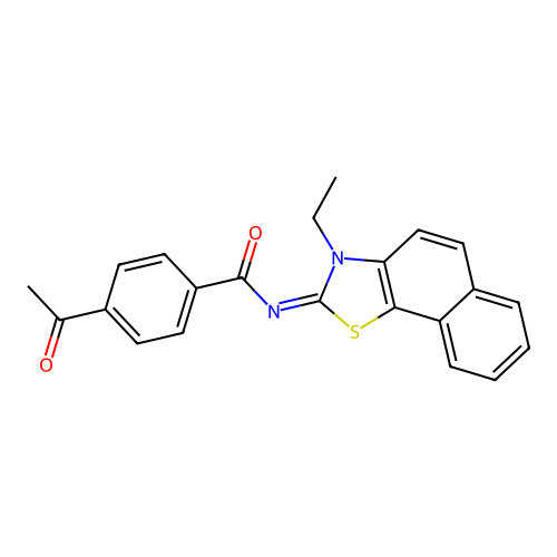 (E)-4-acetyl-N-(3-ethylnaphtho[2,1-d]thiazol-2(3H)-ylidene)benzamide structure