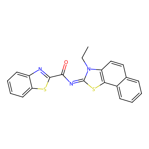 (E)-N-(3-ethylnaphtho[2,1-d]thiazol-2(3H)-ylidene)benzo[d]thiazole-2-carboxamide structure