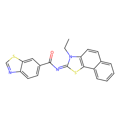 (E)-N-(3-ethylnaphtho[2,1-d]thiazol-2(3H)-ylidene)benzo[d]thiazole-6-carboxamide structure