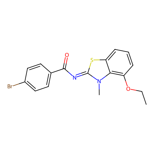 (E)-4-bromo-N-(4-ethoxy-3-methylbenzo[d]thiazol-2(3H)-ylidene)benzamide structure