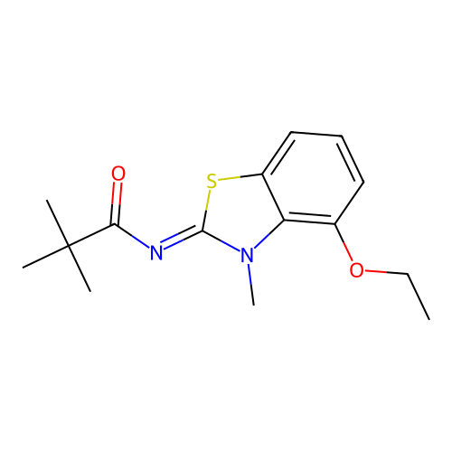(E)-N-(4-ethoxy-3-methylbenzo[d]thiazol-2(3H)-ylidene)pivalamide structure