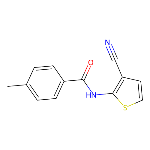 N-(3-cyanothiophen-2-yl)-4-methylbenzamide structure
