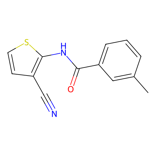 N-(3-cyanothiophen-2-yl)-3-methylbenzamide structure