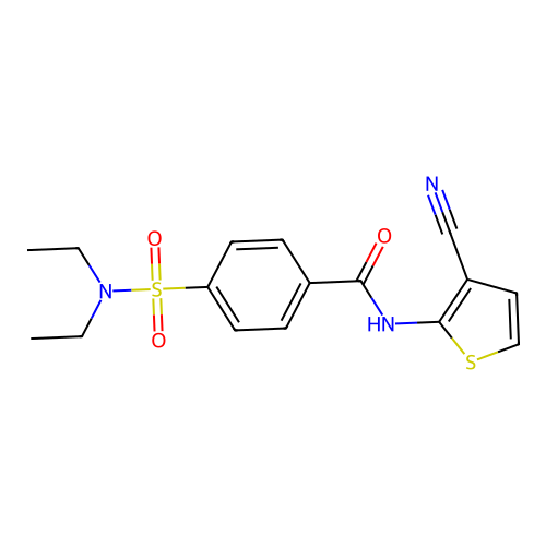 N-(3-cyanothiophen-2-yl)-4-(diethylsulfamoyl)benzamide structure
