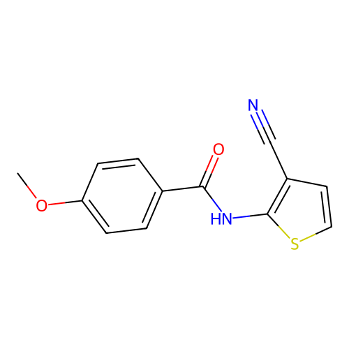 N-(3-cyanothiophen-2-yl)-4-methoxybenzamide structure