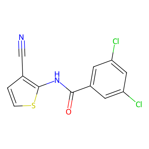 3,5-dichloro-N-(3-cyanothiophen-2-yl)benzamide structure