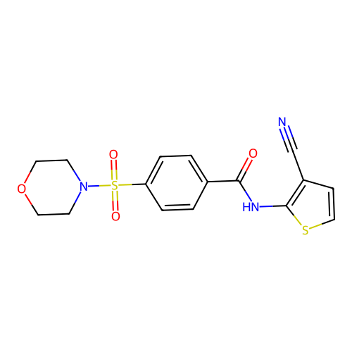 N-(3-cyanothiophen-2-yl)-4-(morpholinosulfonyl)benzamide structure