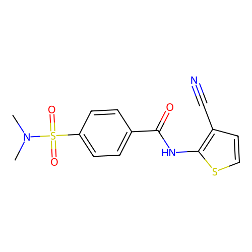 N-(3-cyanothiophen-2-yl)-4-(dimethylsulfamoyl)benzamide structure