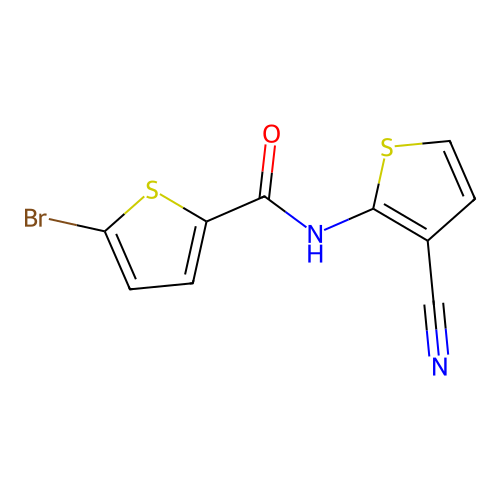 5-bromo-N-(3-cyanothiophen-2-yl)thiophene-2-carboxamide structure